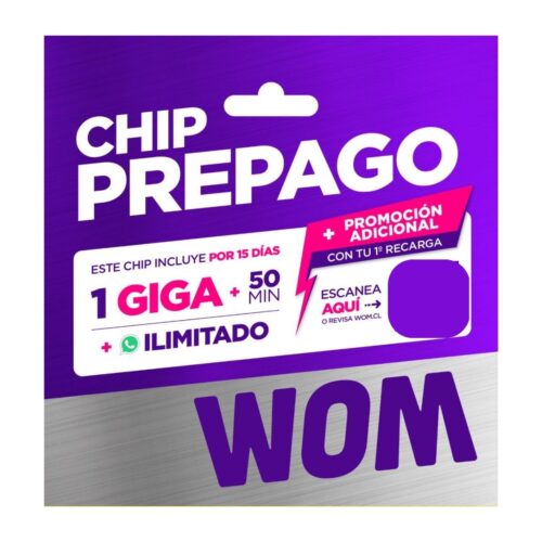 Chip Prepago WOM Pack 100 Unidades