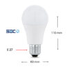 Ampolleta LED 9W E27 Luz Fría AVC - Imagen 3