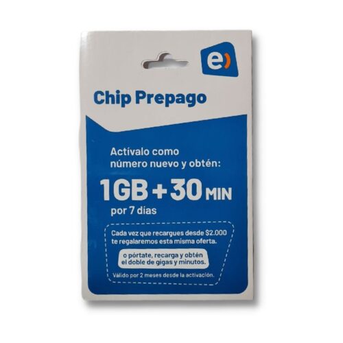 Chip Prepago Entel Pack 100 Unidades