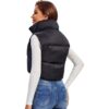 Parka Puffer Standard Mujer Sin Mangas Color Negro - Imagen 2