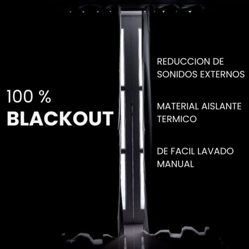 Cortinas 100% Blackout Beige Crema 2 Paños Térmica 140x220