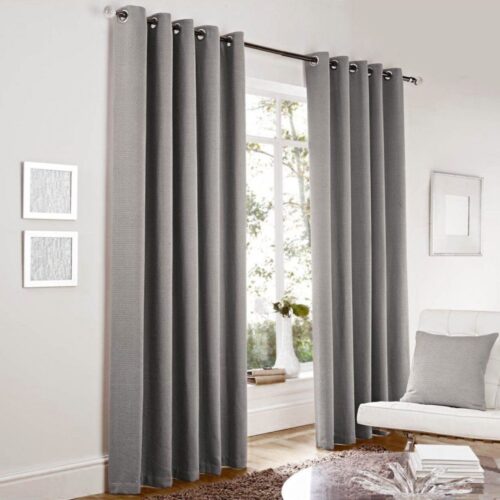 Cortinas 100% Blackout Gris Oscuro 2 Paños Térmica 140x230