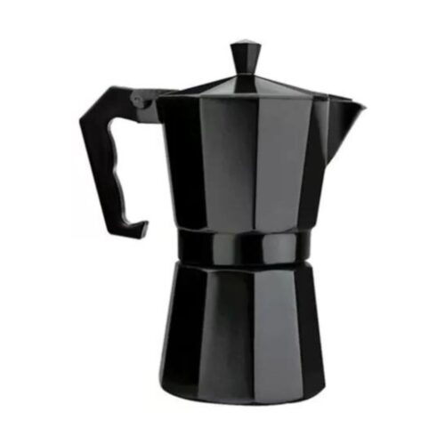 Cafetera Italiana Moka 6 Tazas 300 CC Color Negro